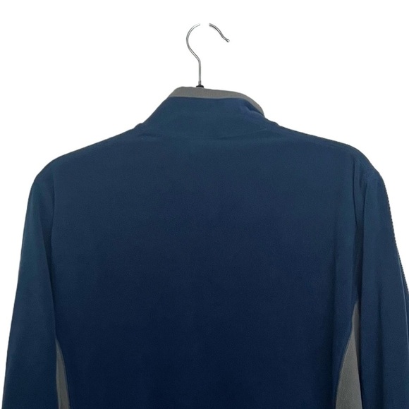 Columbia Blue Gray Half Zip Fleece Pullover Sweater Medium - Picture 5 of 10